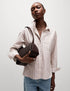 Marks & Spencer "Pure Cotton Striped Oversized Shirt"